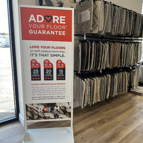 Adore your Floor guarantee sign in Store